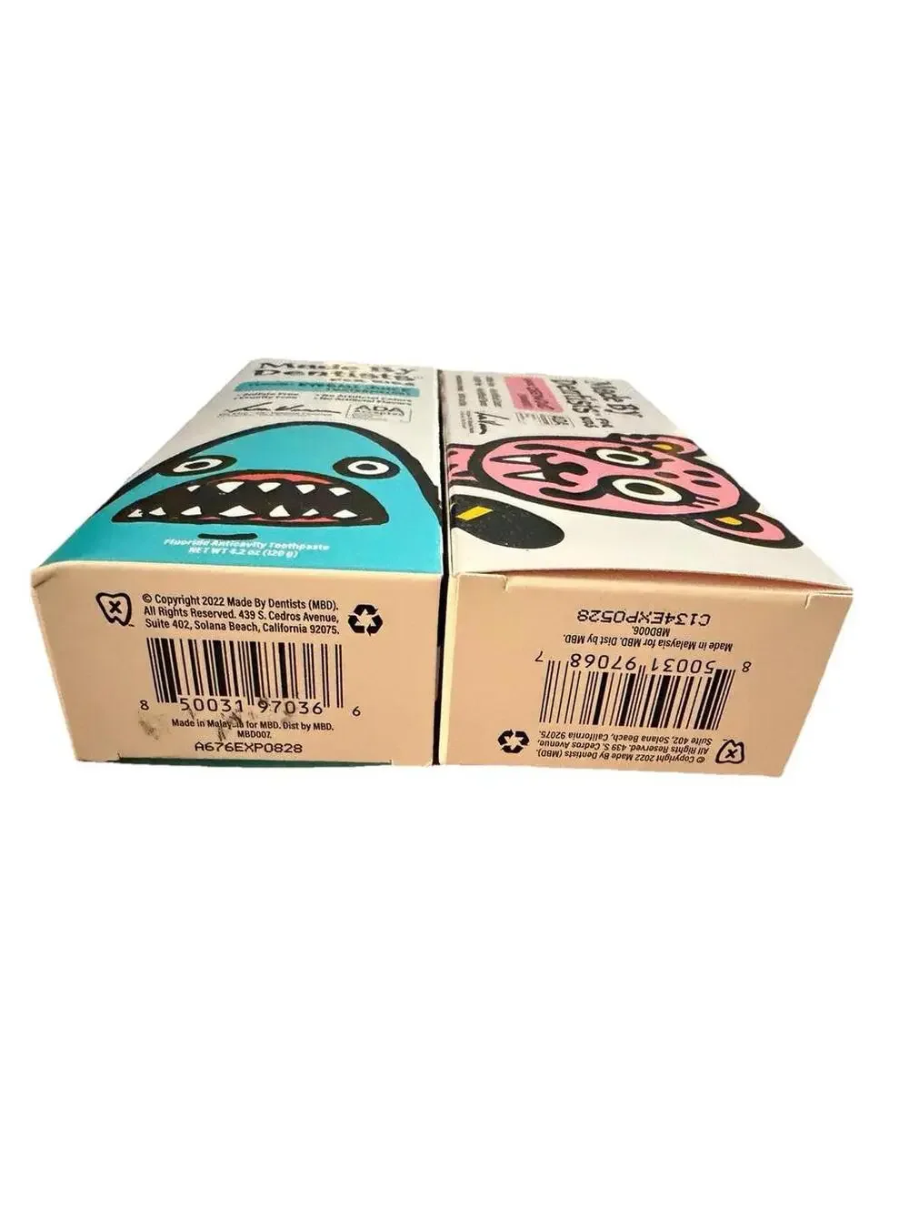 Lot Of TWO Made By Dentists Kids Cheetah Dust And Eyeball Juice Toothpaste